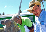 US EPA official Dr. Bill Shuster, at right, trained RMI EPA staff to use new water testing gear that will go into use in Majuro, Ebeye and the outer islands. US EPA helps us with quality of water
