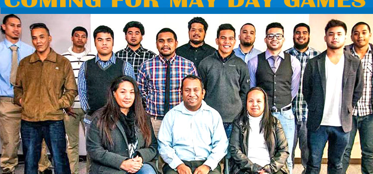 Pictured from left, back row are Joey Lona, Josten Peter, Stanton Iban, Dustin Peter, Nickson Lomae, Dylan Sandoval and team captain Andy Neamon Andrew; (middle row left to right) Assistant coach Robinson Marquez, Jon Delapena, Michael Bellu, Freddy Abbang, Co-Captain Jomar Delapena and Xavier Gonzalez; front row left to right: Assistant Manager Wanna Chowmein Bing, Manager Albious Latior and Assistant Manager Mandy Ritok-Lakein Ritok. Photo: Dr. April Brown Arkansas’ basketball dream team