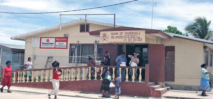 The Bank of Marshall Islands branch on Ebeye Island. The bank is slated to lose its links with First Hawaiian Bank later this year and government officials are scrambling to address the impending cut off with the US government. BOMI to lose US bank link