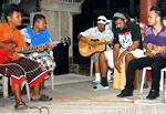 The Kava Club band was one of many groups and individuals who performed at the Open Mic Night at CMI. Photo: Isaac Marty. Creative juices flow