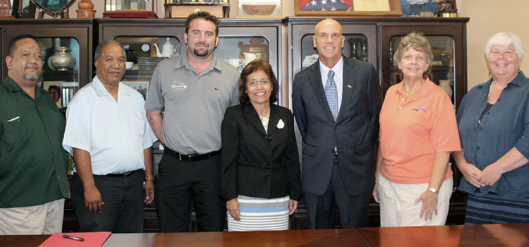 US Ambassador Tom Armbruster and a team of US officials paid a recent courtesy call to President Dr. Hilda Heine and her staff. Photo: Denise deBrum Reiher. Hilda outlines her priorities