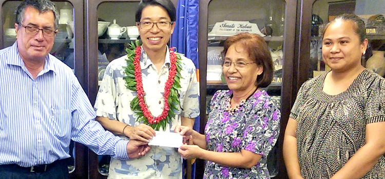 Minister John Silk, Ambassador Winston Chen, President Hilda Heine, and Finance Secretary May Bing. Komol to ROC-Taiwan for support