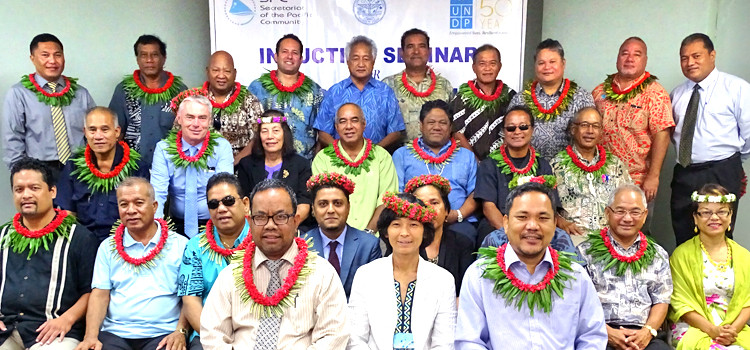 Nitijela members were joined by officials from regional organizations for an induction program at Nitijela in late February. Photo: Hilary Hosia. Senators focus on key issues