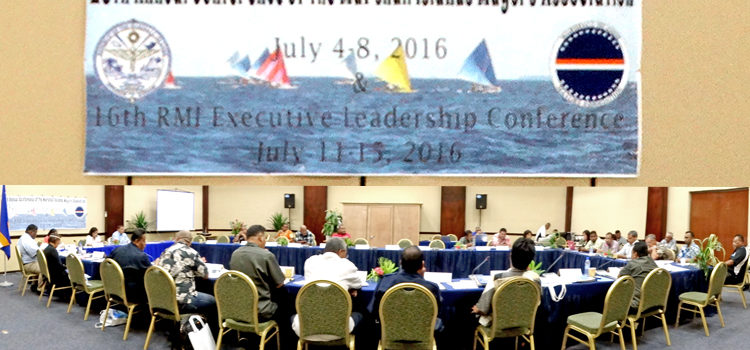 Marshall Islands Mayors joined RMI national leaders and officials at the 16h Annual Executive Leadership meeting from July 11-15. Photo: Isaac Marty. Mayors seek service improvement