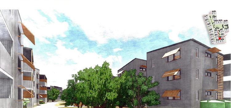 An architect’s rendition of how proposed new housing for Ebeye Mid-Corridor residents will look when built. Ebeye housing to get overhaul