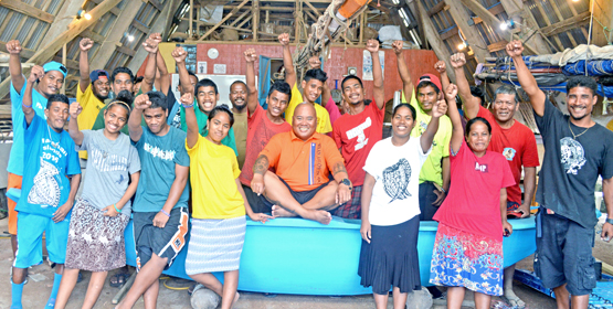 A WAM trainee group, with WAM Director Alson Kelen (center), shown in April 2016. Photo: Karen Earnshaw. WAM graduates show success
