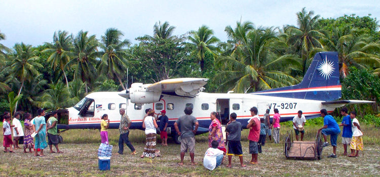 In this Journal file photo, an Air Marshall Islands Dornier during a stop at an outer island. AMI loses less in 2015
