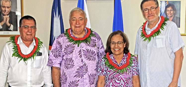 Czech Republic Ambassador Jaroslav Olsa, Jr. (right) with Marshall Islands President Hilda Heine, Foreign Minister John Silk (left) and new Honorary Consul Jerry Kramer in the newly opened Czech Consulate in Majuro. Photo: Isaac Marty. Czech Republic opens local office