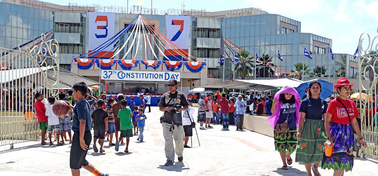 The RMI capital building in Majuro has been vacant for the past several years, used only as a backdrop for various events such as Constitution Day programs on May 1. Photo: Hilary Hosia. Beca to present capital options