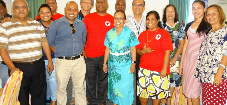 President Hilda Heine, center, joined with Marshall Islands Red Cross board members, staff and volunteers at the organization’s first General Assembly at Marshall Islands Resort. Photo: Isaac Marty. Red Cross on a roll