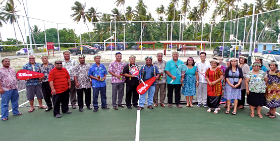 A big group of VIPs turned out July 28 for the official opening of the Ronneppan Beach Park in the Arrak area of Majuro. Photo: Isaac Marty. MALGov opens big park