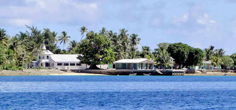 An aerial view of Ejit Island in Majuro, one of the three islands that make up the KBE’s area. KBE wants control of spending