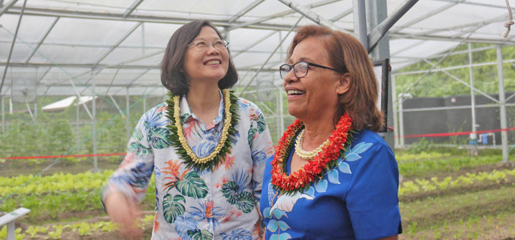 Taiwan President Tsai Ing-wen and RMI President Hilda Heine were impressed with the new Taiwan Technical Mission facilities during a tour last week to the Laura Farm. Laura Farm’s eco-friendly facility