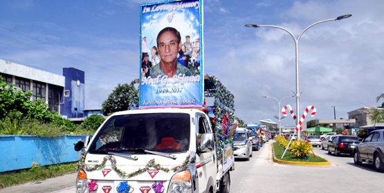 EZ Price’s Christmas parade float honored its late founder, Neal Skinner, who died recently. The number of floats topped 50, making it an outstanding event organized by the Marshall Islands Chamber of Commerce. Photo: Hilary Hosia. Christmas in the city