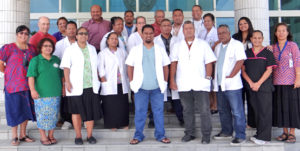 A group of 12 nurse practitioners wrapped up an 18-month course at Majuro hospital this week and were recognized by higher ups at the Ministry of Health and Human Services. Photo: Hilary Hosia.