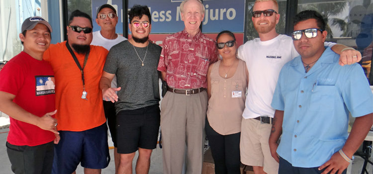 Payless managers and staff officially opened the Uliga company’s new facilities: a car showroom, laundromat and purified water outlet. Photo: Hilary Hosia. Celebration time at Payless