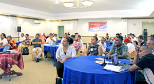 Attendees at the North Pacific region disaster response workshop held recently in Majuro.