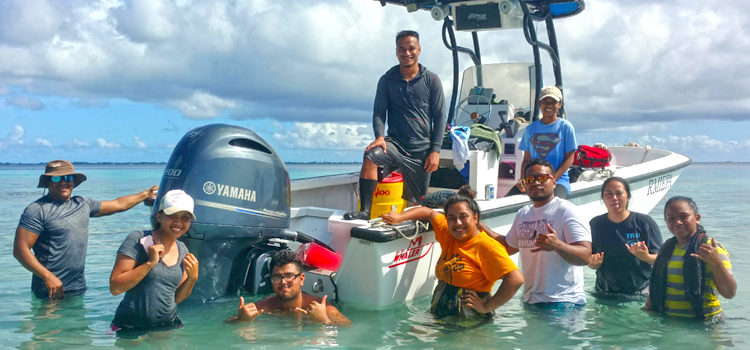 CMI students in the Tropical Marine Ecology class. CMI links with US students