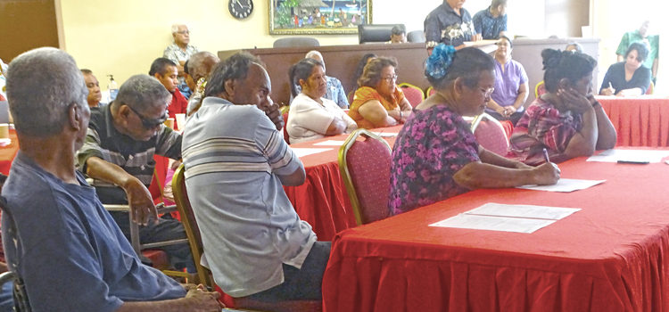 About 50 people turned out for an “access to justice” workshop sponsored by the Marshall Islands courts with support of the Pacific Judicial Strengthening Initiative. Photo: Kelly Lorennij. Courts reach out to public