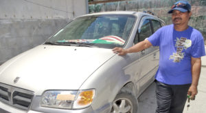 McResty Johny is one of a growing group of Marshallese taxi drivers who are benefiting from MIDB loans to gain an ownership stake in the taxi industry. Photo: Kelly Lorennij.