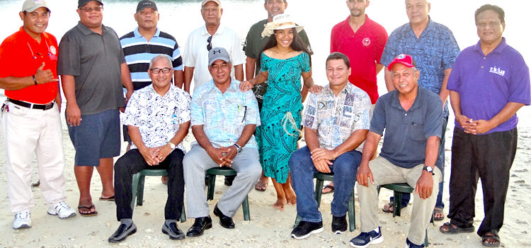 Miss Urok Moritha Milne happily went to center stage in this photo of the Urok Club board members. They joined with her as part of launching the excitement for the club’s annual two-day bottom fishing tournament that starts this Friday. Photo: Hilary Hosia. Annual fishing bash this weekend