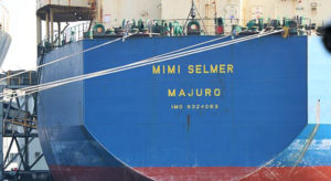 A Marshall Islands-flagged vessel in Kauohsiung, Taiwan. The RMI ship registry has made the US Coast Guard’s Qualship 21 program for the 14th consecutive year.