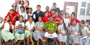 Students from five high schools participated in a Marshall Islands Red Cross Society-sponsored first aid training on Ebeye. Photo: Roger Muller.