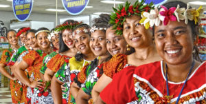 Employees at Majuro Pacific Basin Payless Supermarket decked themselves out in island-style dress to celebrate Culture Day last week.