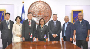 Marshall Islands President Hilda Heine and Cabinet members welcomed new Japan Ambassador Norio Saito and his wife Atsuko to the Marshall Islands.