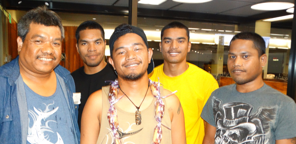 trainings UMFK students 8-17-15 IM l-r, Werter Olter, Marson Ralpho, Rod Lanwe, Peter Robert, and Lumis Maujen DSC02924