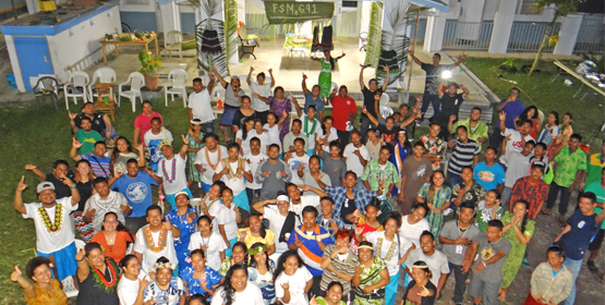 Students and faculty of the College of the Marshall Islands celebrate Culture Day. Photo: Hilary Hosia Culture Day at CMI