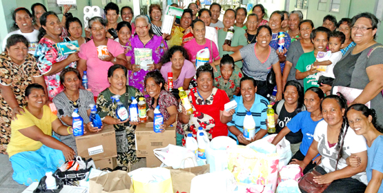 The Church of Jesus Christ of Latter-Day Saints’ (LDS) Majuro Stake Relief Society women’s group gathered at Majuro hospital to make a big donation to patients and the hospital. Photo: Isaac Marty. MOH happy with LDS donation