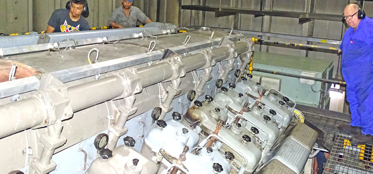 MEC and visiting engineers have been testing the overhauled engine number seven, which is expected to go online shortly. Photo: Hilary Hosia. MEC completes generator overhaul