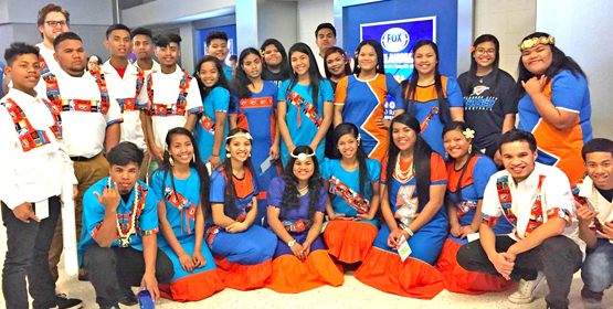 Marshallese sing at Spurs-Thunder basketball game