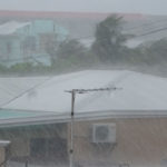 Torrential rains hit Majuro Wednesday, continuing a trend since last Thursday when Majuro Water and Sewer Company announced a reduction in city water hours. Photo: Karen Earnshaw.