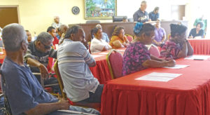 About 50 people turned out for an “access to justice” workshop sponsored by the Marshall Islands courts with support of the Pacific Judicial Strengthening Initiative. Photo: Kelly Lorennij.