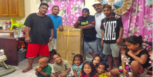 Bruce Lanwi's family in Delap get Solar MRA Greenbox system. Photo: Hilary Hosia.