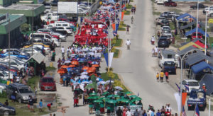 The 39th anniversary of Constitution Day Tuesday brought out hundreds of residents for a parade to the capital building area, where the official ceremony was held. Numerous sports events highlighted the day. Photo: Hilary Hosia.