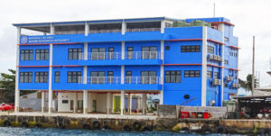 MIMRA’s new headquarters in Delap as seen from the lagoon. Photo: Hilary Hosia.