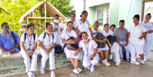 College of the Marshall Islands practicum nursing students at Majuro hospital. Photo: Kelly Lorennij.