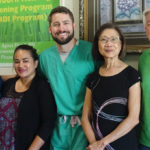 The EHDI screening team at Majuro hospital, from left: screening supervisor Agnes Flood-Tse, EHDI coordinator Chinilla Pedro-Peter, ENT specialist Dr. Ross Shockly, audiologist Yusnita Weirather, and principal investigator Ray Miner. Photo: Kelly Lorennij.