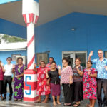 Public School System staff joined together to farewell departing Daishiro Taniguchi, who started as a JICA Volunteer for two years in Majuro and later spent three years working for the Public School System. Photo: Kelly Lorennij.