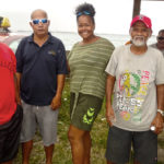 Taxi Drivers Association members who were part of a big meeting of taxi drivers in Delap Park last week. Photo: Hilary Hosia.