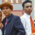 Actors Jobod Silk and Duke Gaston, center, with their leading ladies, Ikue Alik, left, and Carnie Reimers. Photographed on the set of The Music Man in Majuro by Hilary Hosia.