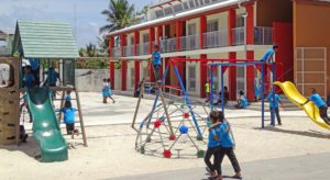 North Delap Elementary School in Majuro, where late last week a student received a gash in his forehead that needed attention at Majuro hospital’s emergency room. Photo: Hilary Hosia.