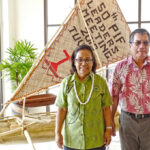 Marshall Islands President Hilda Heine and Foreign Minister John Silk in Tuvalu this week for the 50th Pacific Islands Forum leaders summit. Photo: Kelly Lorennij.