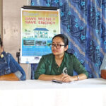 At a recent program to promote the new home solar loan program being provided through Marshall Islands Development Bank, from left: National Energy Office Director Angeline Heine-Reimers, MIDB Loan officer Mary Pedregosa and Marshall Energy Company representative Billy Schutz. Photo: Hilary Hosia.