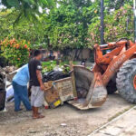 Majuro Atoll Local Government heavy equipment has been in action around the capital clearing and cleaning areas to reduce mosquito breeding locations. Photo: Russell Langrine.v