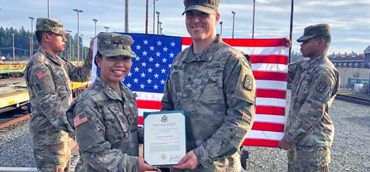 Carmen gets Sgt. stripes