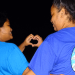 Relatives of Mardiako Akata Matthew Kinere show off the t-shirts printed in Mardiako’s honor that they wore for a memorial event in Majuro last weekend. Mardiako died in Maui late last month two days shy of her 18th birthday. Photo: Wilmer Joel.